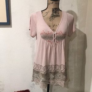 Soft pink Boho Top